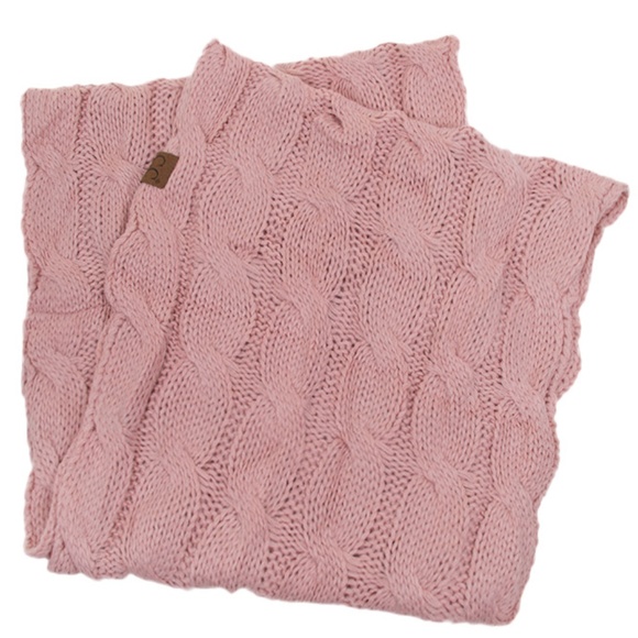 C.C 3pc Knit Warm Pom Beanie Gloves Scarves Set
